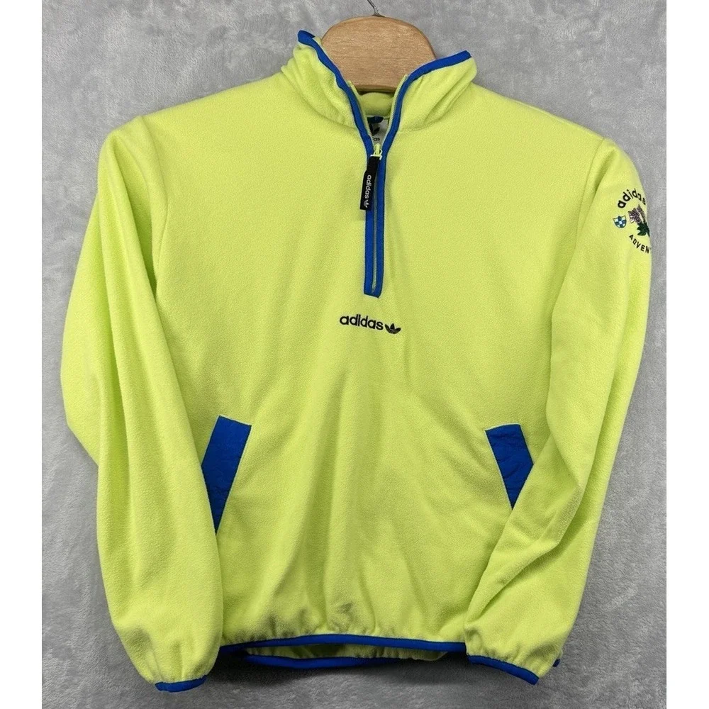 adidas Originals Adventure 1/2 Half Zip Polar Fleece Green Men's Size‎ S